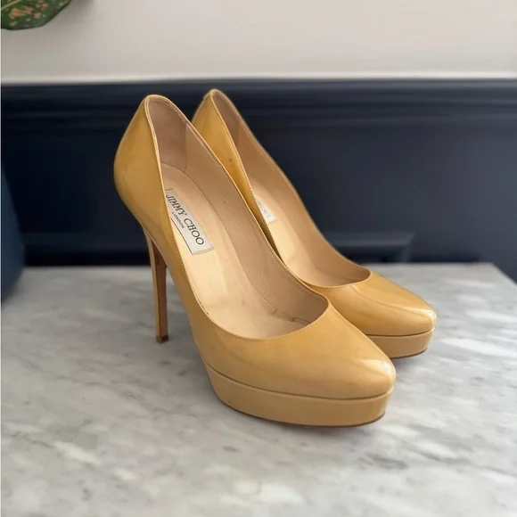 Jimmy Choo Women's Mustard Heels - Picture 1 of 7